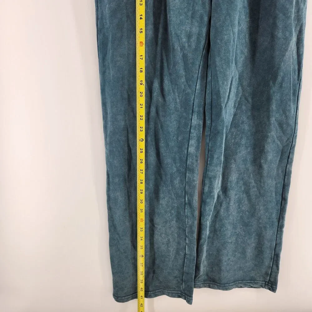 Threads 4 Thought Men's Large Blue Kevin Mineral Wash French‎ Terry Pants NWT